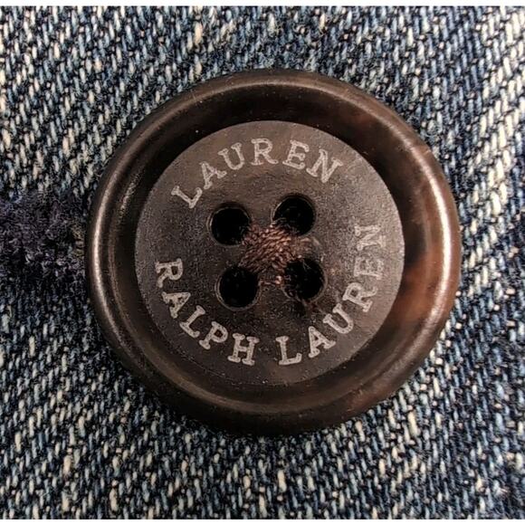 LRL Ralph Lauren Lace Patchwork Denim Blazer Womens Size 22W Blue Indigo NEW NWT - Picture 10 of 16